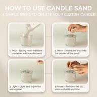 Arena para velas sin fragancia - Blanca - 300 g