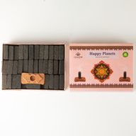 Paquete de 104 ladrillos de incienso natural y quemador - Happy Planets - Ladrillos rituales