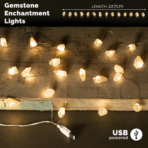 Luces Encantadas con Piedras Preciosas - Citrino Ahumado