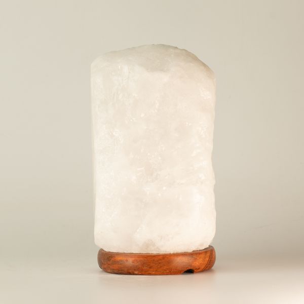 Lámpara de Sal del Himalaya de Cristal de Roca - & Base apx 3-5kg
