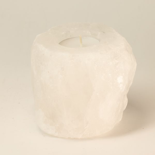 Portavelas de Sal del Himalaya de Cristal de Roca 600-800g