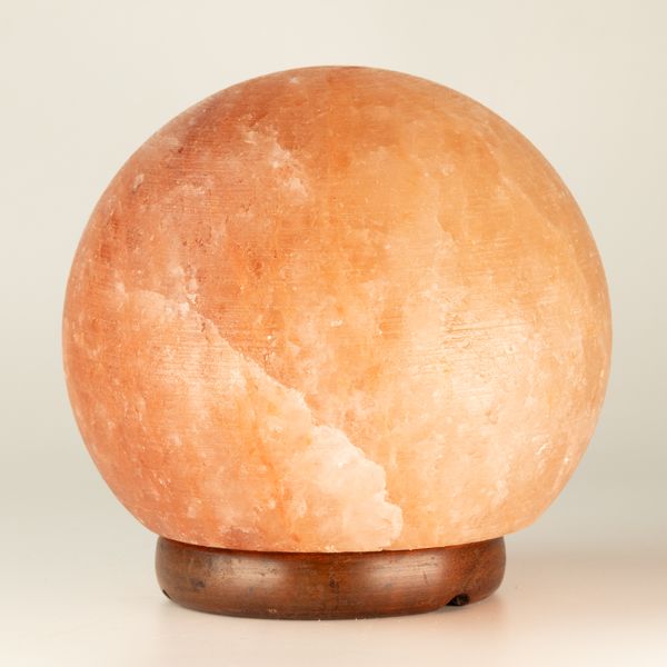 Lámpara de sal bola - Base de madera