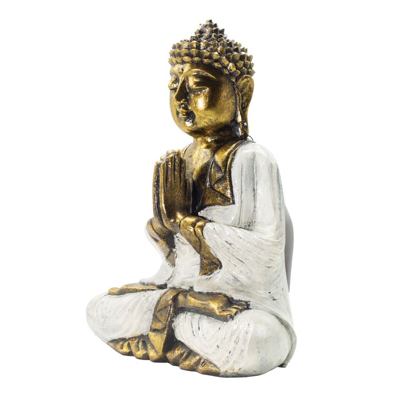 Buda Blanco y Dorado - Extra Grande 30 cm - Namaste (Bienvenido)