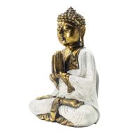 Buda Blanco y Dorado - Extra Grande 30 cm - Namaste (Bienvenido)
