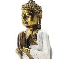 Buda Blanco y Dorado - Extra Grande 30 cm - Namaste (Bienvenido)