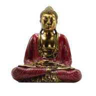 Buda Rojo y Dorado - Extra Grande 40 cm - Mudra Duyana (Meditación)
