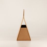 Caja de regalo desmontable - Caja a mano (20 x 10 x 20 cm) - Marrón kraft