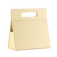 Caja de regalo plegable - Caja de mano  (20x10x20 cm) - Marfil