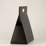 Caja de regalo plana - Caja de mano grande (28x12.5x26cm) - Negro