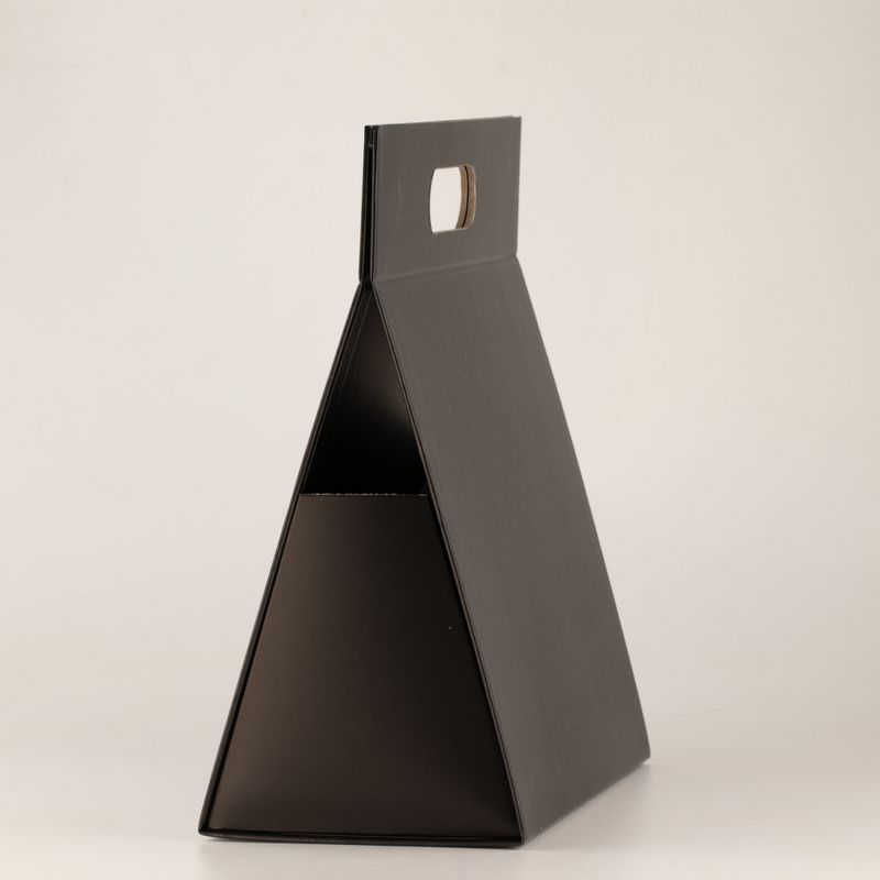 Caja de regalo plana - Caja de mano grande (28x12.5x26cm) - Negro