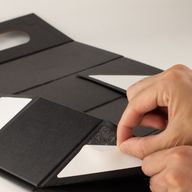 Caja de regalo plegable - Con forma de caja de vino (33.5x10x10.5cm) - Negro