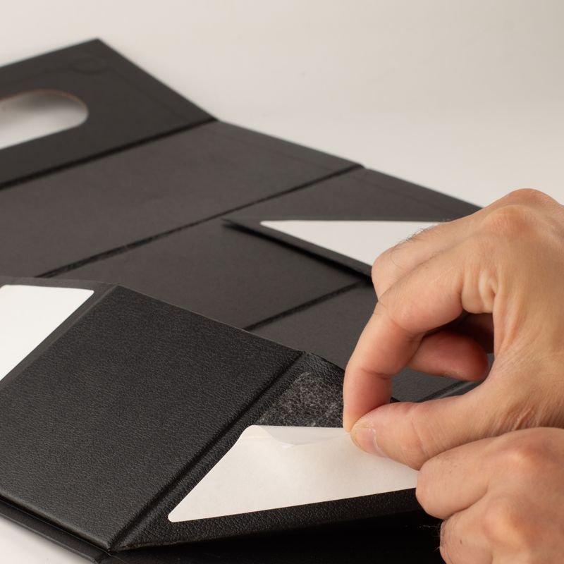 Caja de regalo plegable - Con forma de caja de vino (33.5x10x10.5cm) - Negro