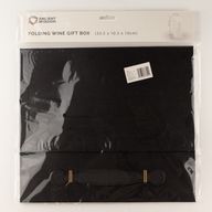 Caja de regalo plegable - Con forma de caja de vino (33.5x10x10.5cm) - Negro
