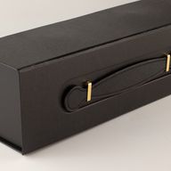 Caja de regalo plegable - Con forma de caja de vino (33.5x10x10.5cm) - Negro
