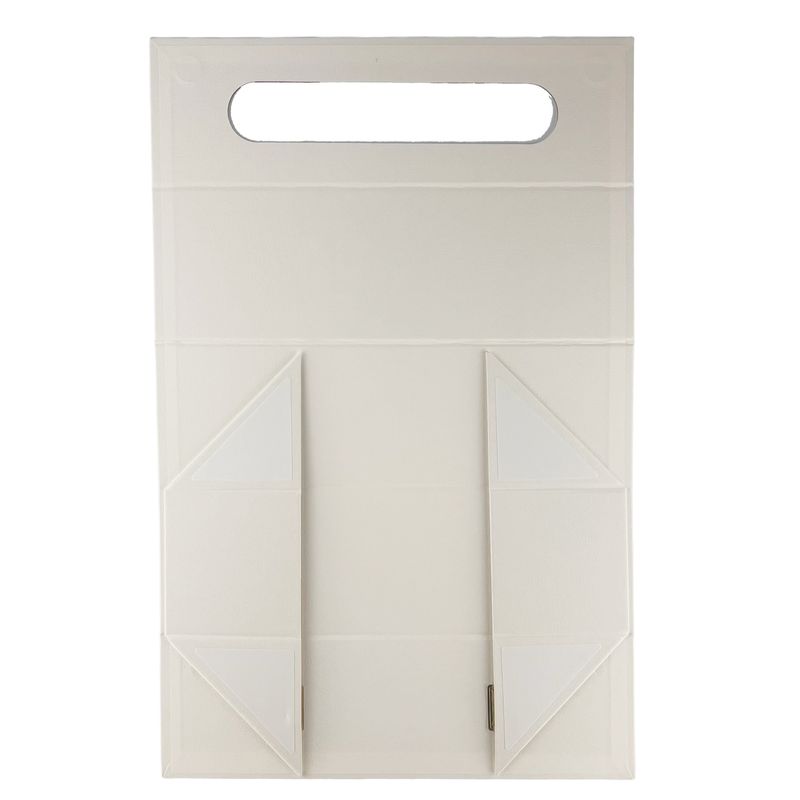 Caja de regalo plana - Forma de caja de vino (33.5x10x10.5 cm) - Blanco
