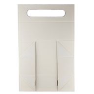 Caja de regalo plana - Forma de caja de vino (33.5x10x10.5 cm) - Blanco