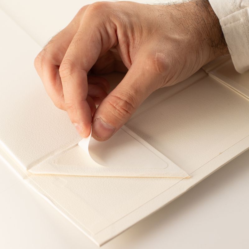 Caja de regalo plana - cesta mediana  (24x18.2x8cm) - Blanco