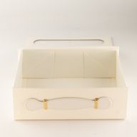 Caja de regalo plana - cesta mediana  (24x18.2x8cm) - Blanco