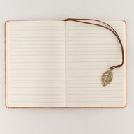 Cuaderno de Intención - Pantalla LCD que se limpia - Efecto cuero de corcho - Hoja de latón - 80 hojas