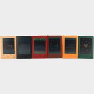 Cuaderno de Intención - Pantalla LCD que se limpia - Efecto cuero de corcho - Hoja de latón - 80 hojas