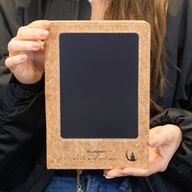 Cuaderno de intenciones A5 - Pantalla LCD borrable - Efecto cuero naranja - 80 hojas