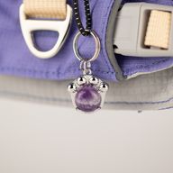 PAW - S (4-8 kg) Arnés de paso para perros Guardian con malla reflectante - Lavanda - Colgante de amatista