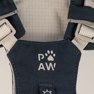 PAW - S (4-8 kg) Arnés de paso para perros Guardian con malla reflectante - Gris roca - Colgante de obsidiana negra