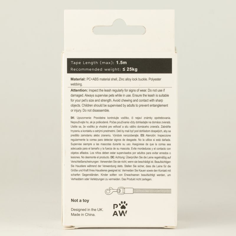 Correa para mascotas Paw - Pocket Pod - Rosa - 1,5 m