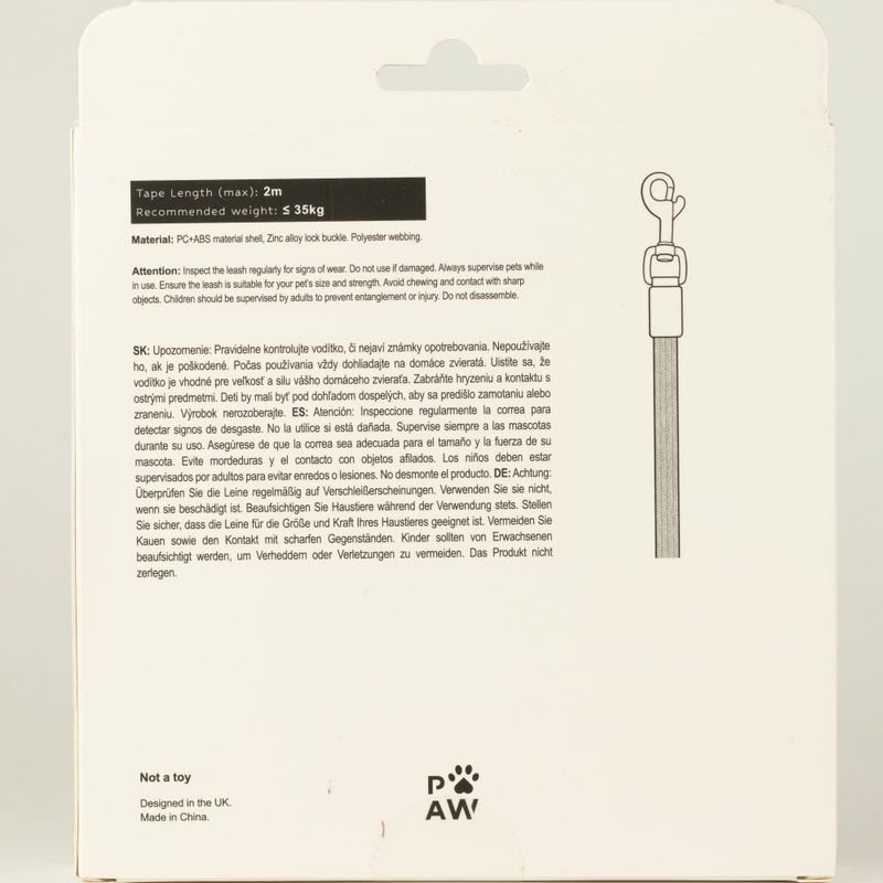 Paw Pet Leash - Correa de elefante - Marrón - 2 m