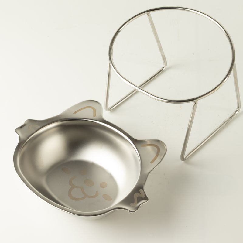 Cuencos de comida PAW - Cuenco único para gato en soporte - Acero inoxidable (304)