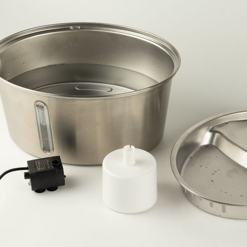 Tazones para comida PAW - Fuente de agua eléctrica de 2.5 litros - USB - acero inoxidable (304)
