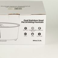 Tazones para comida PAW - Fuente de agua eléctrica de 2.5 litros - USB - acero inoxidable (304)