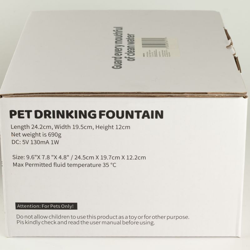 Tazones para comida PAW - Fuente de agua eléctrica de 2.5 litros - USB - acero inoxidable (304)