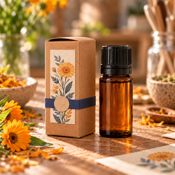 Caja Para 10ml Botella Aceite Esencial - Marrón