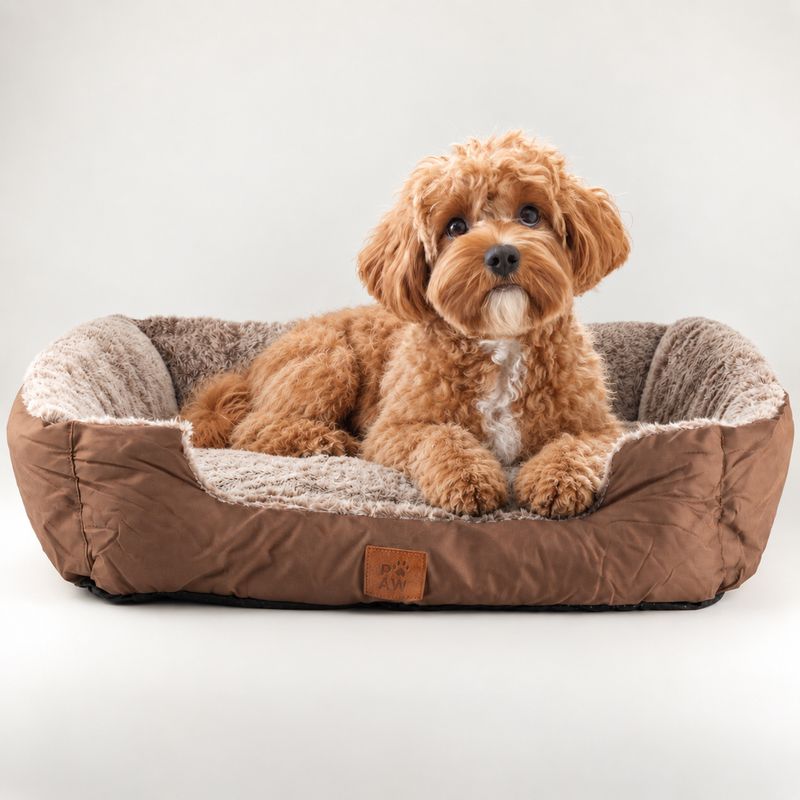 Paw Bed - Pequeño osito de peluche marrón - 60x45x17cm