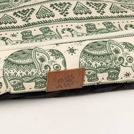Cama para patitas - Elefante afortunado - Verde - 60x50x14 cm