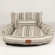 Cama para patitas - Sofá pequeño - Rayas marrones - 50x50x26cm