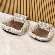 Paw Bed - Sofá Mediano - Rayas Marrones - 60x60x28cm