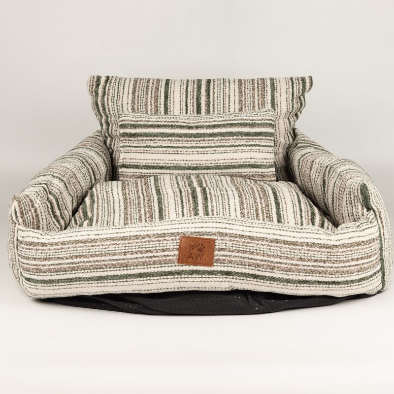 Paw Bed - Sofá Mediano - Rayas Marrones - 60x60x28cm
