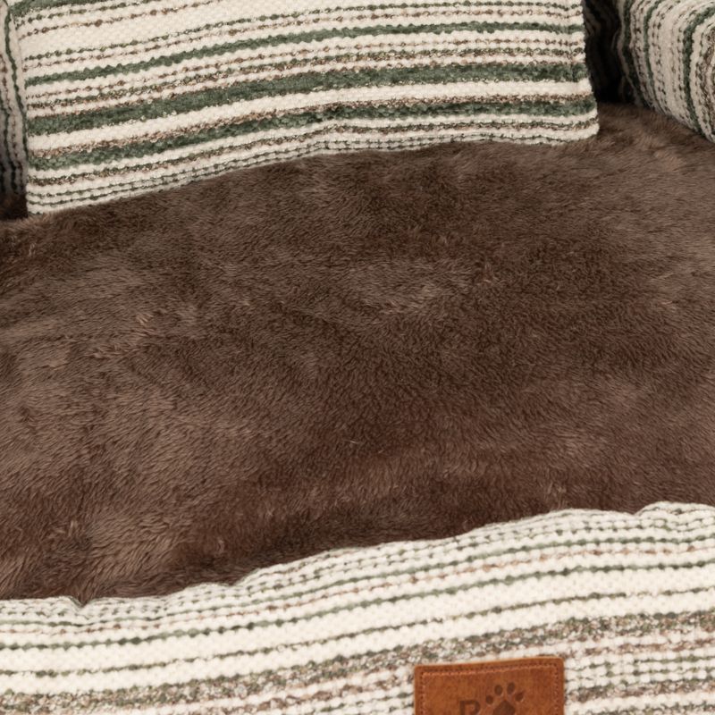 Paw Bed - Sofá Mediano - Rayas Marrones - 60x60x28cm