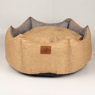 Cama para patitas - Mediano Corona Real - Arena y Gris - 50x50x26 cm