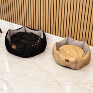Cama de pata - Grande Corona Real - Negro y Gris - 50x50x26cm