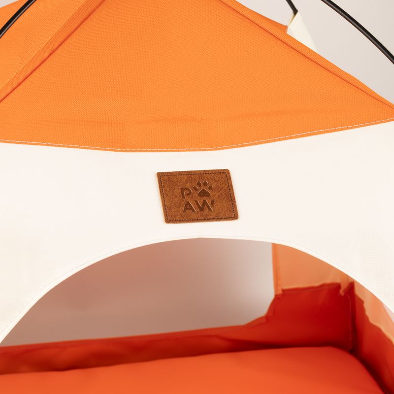 Cama para patas - Tienda beige y naranja - 58x58x48cm