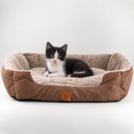 Cama para patitas - Oso de peluche marrón pequeño - 60x45x17cm