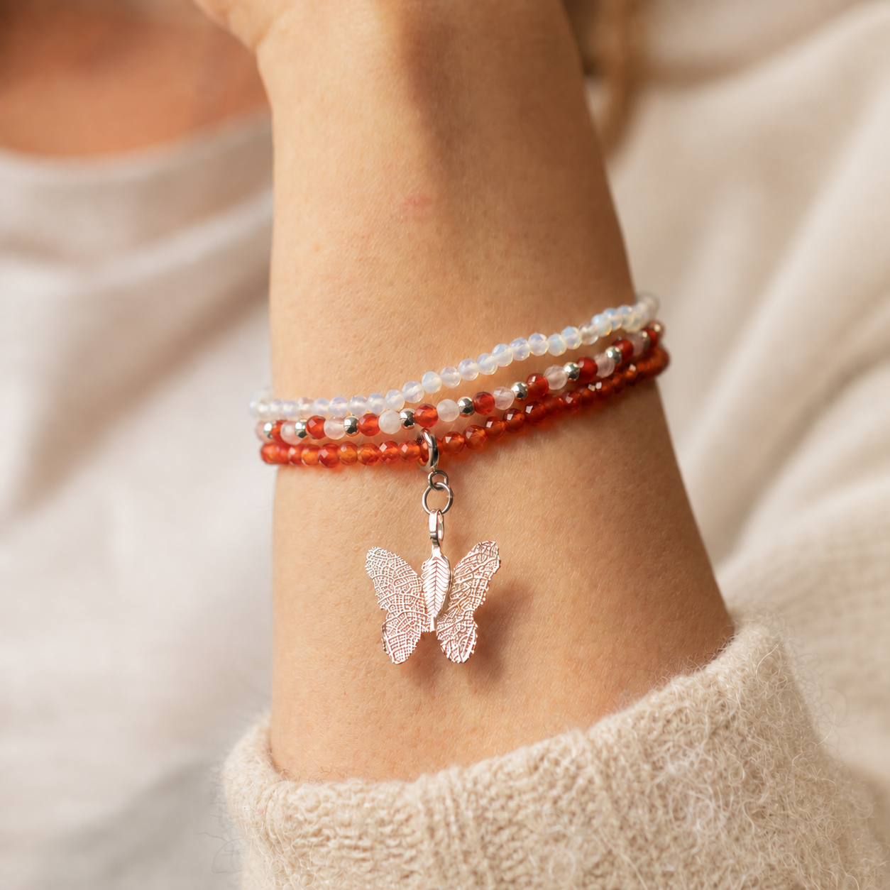 Set de pulseras de piedras preciosas del Espíritu Ninfa