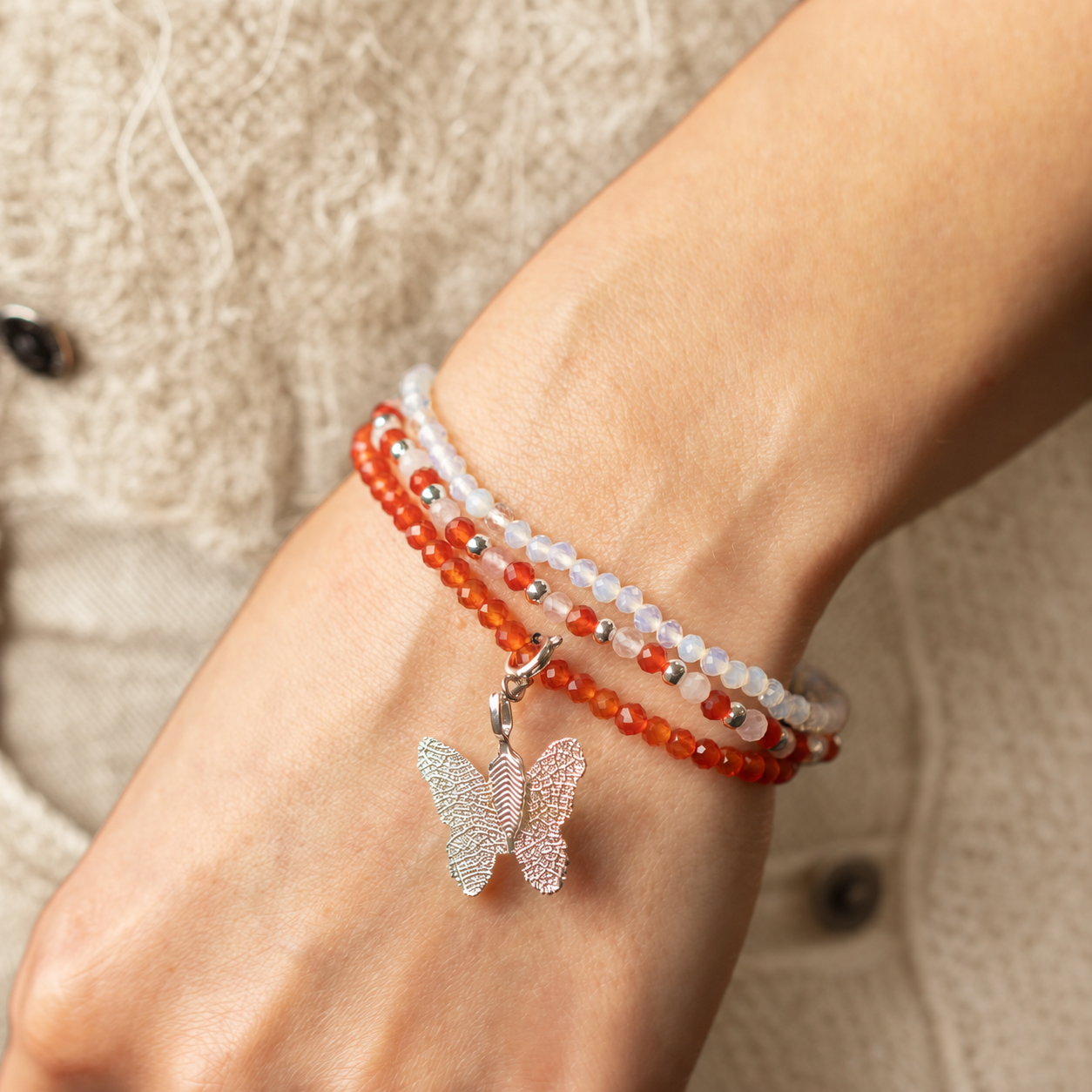 Set de pulseras de piedras preciosas del Espíritu Ninfa