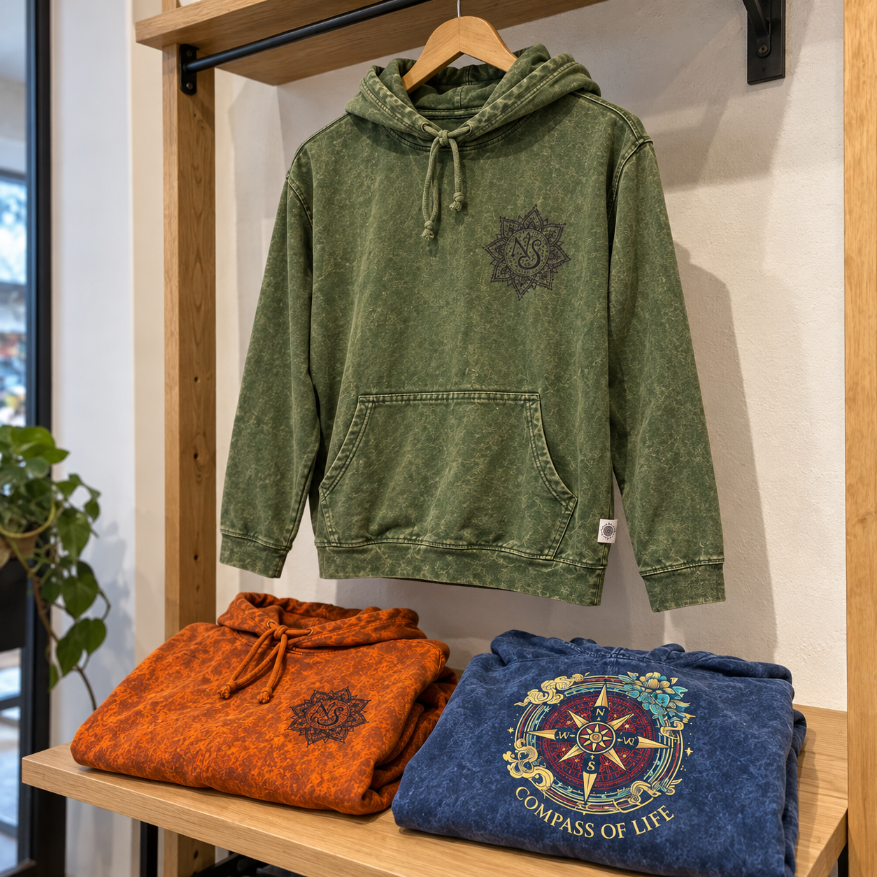 Nomad Sari – Sudaderas con capucha lavadas a la piedra