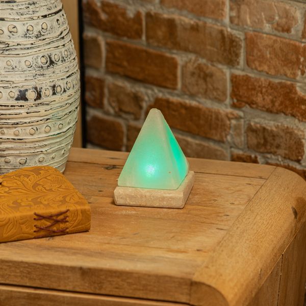 Lámpara de sal USB Piramide Blanca - 9 cm (multi)