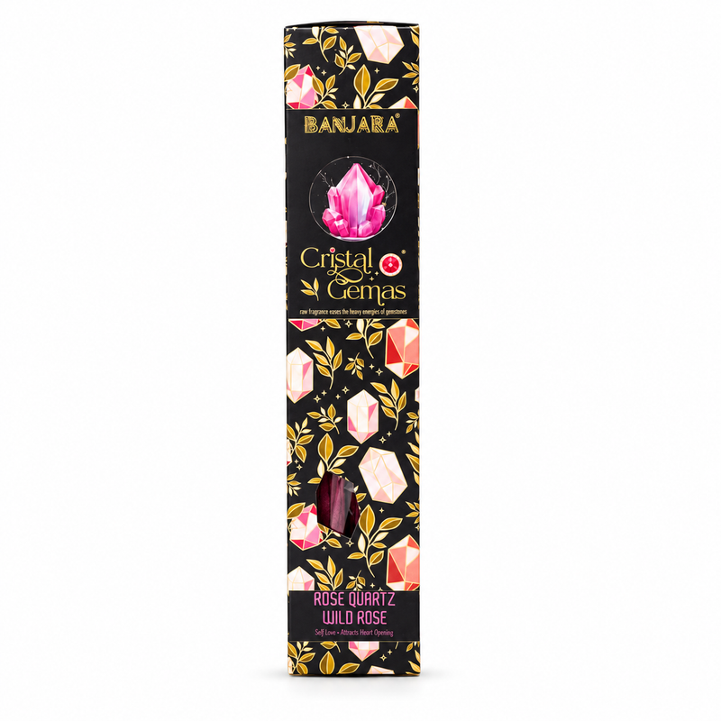 Banjara Cristal Gemas - Cuarzo Rosa y Rosa Silvestre