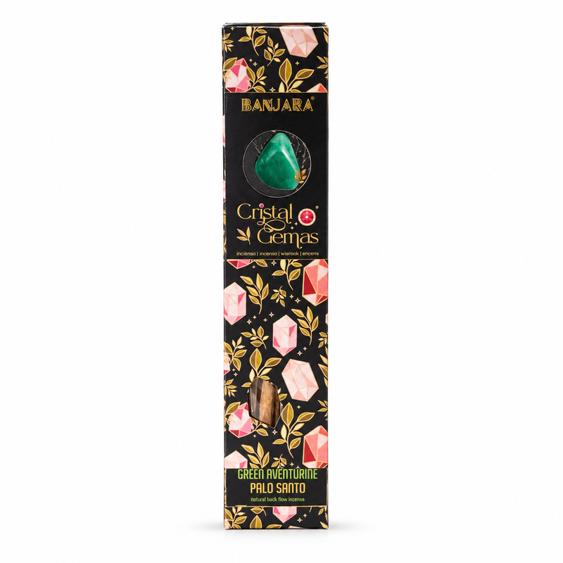 Banjara Cristal Gemas - Palo Santo con Aventurina Verde